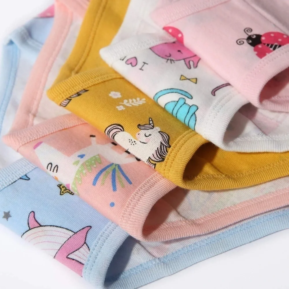 Girls Cotton Brief Breathable Toddler Panties Kids Assorted Underwear